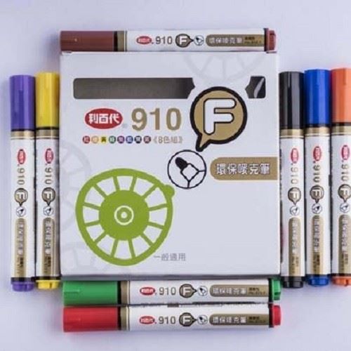 利百代  環保麥克筆 / 圓尖 / 8色入組 / 910F