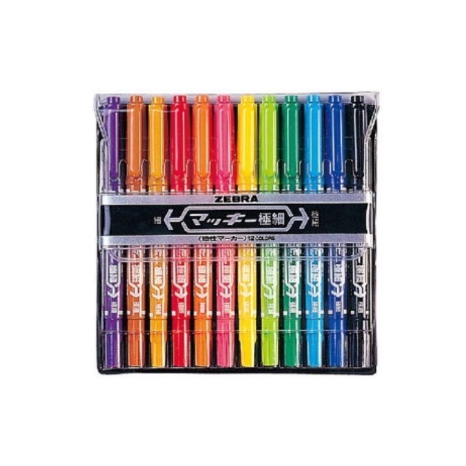 ZEBRA 油性極細雙頭筆 / 12色入組 / MO-120-12色 / 斑馬 / 簽字筆 / 油性筆 / 雙頭 / 藍 / 黑 / 紅 / 綠 / 粉 / 黃 / 桔 / 紫 / 棕 / 淺綠 / 淺藍 / 淺桔 / 斑馬ZEBRA雙頭極細油性筆MO-120-MC-12C/12色 / ZEBRA斑馬 極細雙頭油性筆 (MO-120-MC) / ZEBRA斑馬 MO-120-MC 油性極細雙頭筆 / 斑馬 ZEBRA 雙頭極細油性筆 MO-120-MC / ZEBRA MO-120-MC-8C 8色組油性雙頭筆