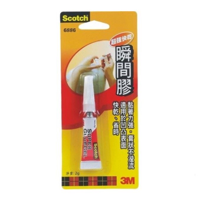 3M 瞬間膠 / 膏狀瞬間膠 / 6886