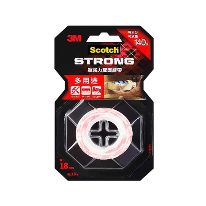 3M 超強力雙面膠帶 / V1805 / V1805N / 18mm*1.5M / 多用途專用