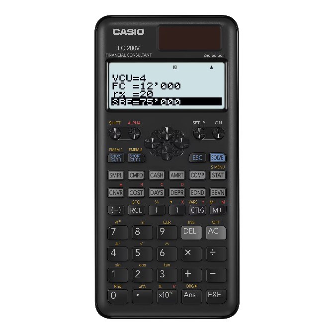 CASIO  桌上型太陽能計算機 / FC-200V-2