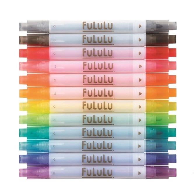 sun-star FuLuLu 繽紛雙頭粗細彩色筆