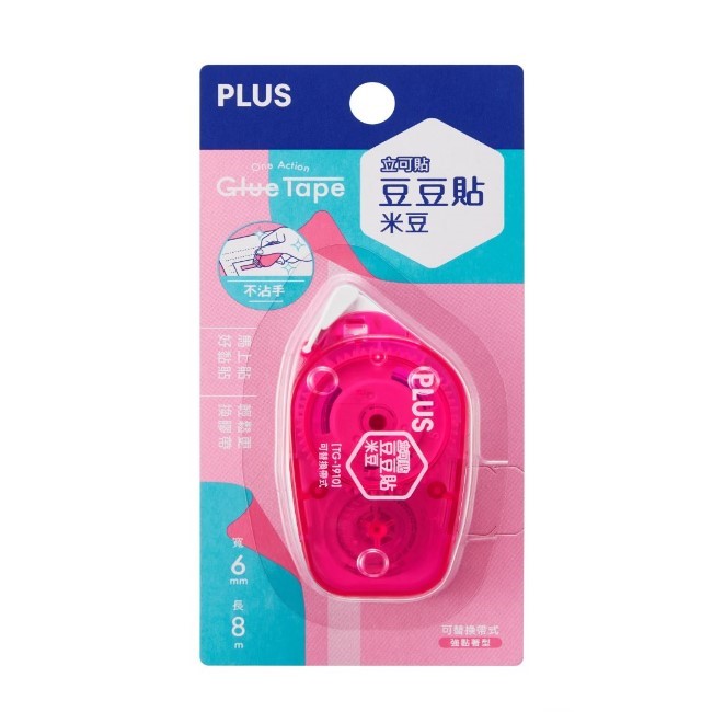 PLUS 豆豆貼 (米豆) 捲軸雙面膠帶 / TG-1910 / 6mm*8M 