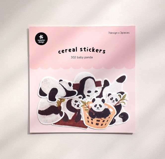 Suatelier / 貼紙包 / #302 熊貓寶寶