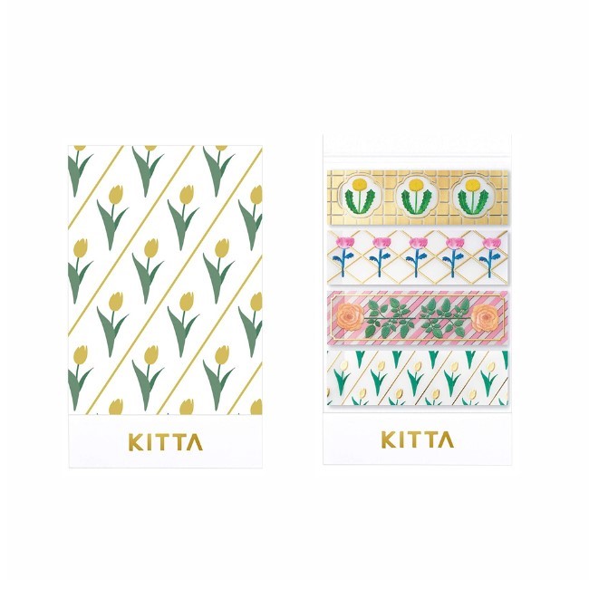 KITTA / 隨身攜帶和紙膠帶 / Clear 透明 / 金箔 禮物