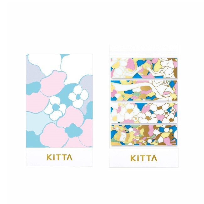 KITTA / 隨身攜帶和紙膠帶 / Clear 透明 / 金箔 玻璃窗花 (北澤平祐設計款)