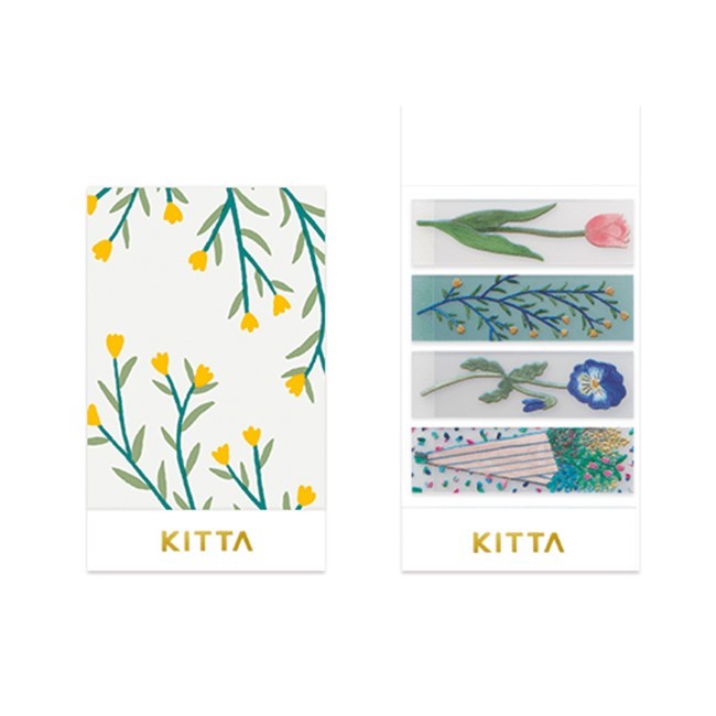 KITTA / 隨身攜帶和紙膠帶 / Clear透明 / 花朵 (東出桂奈設計款)