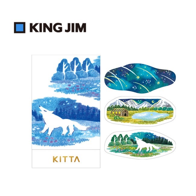 KITTA / 隨身攜帶和紙膠帶 / 透明軋型 / 夜空