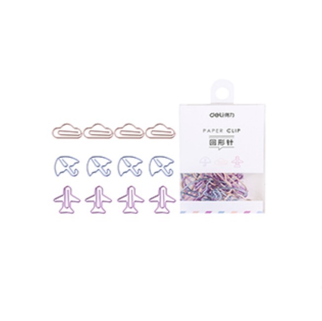 得力 Deli / 彩色造型迴紋針 / 0055