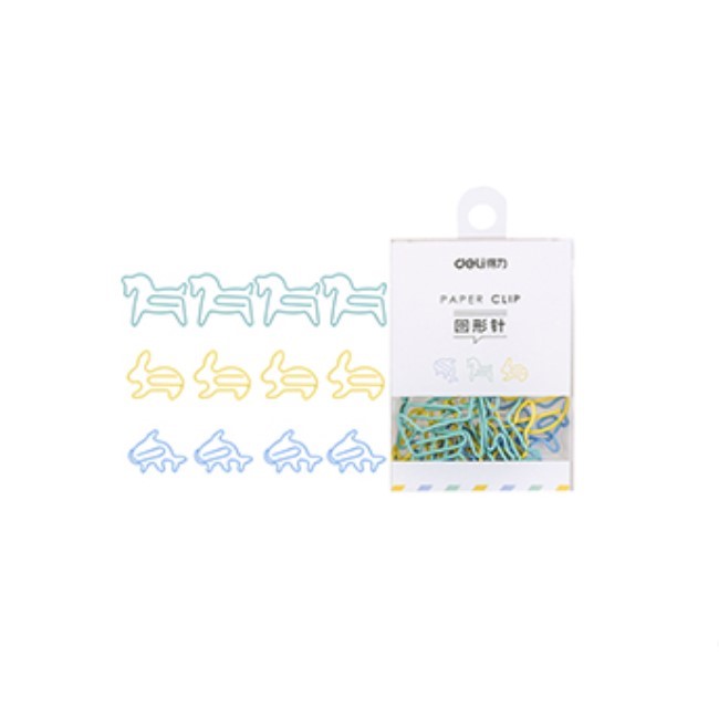 得力 Deli / 彩色造型迴紋針 / 0056