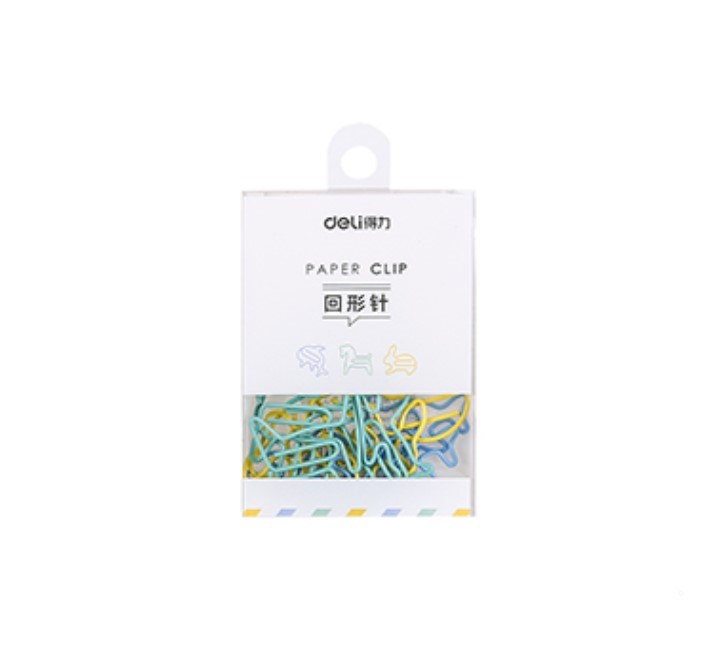 得力 Deli / 彩色造型迴紋針 / 0056
