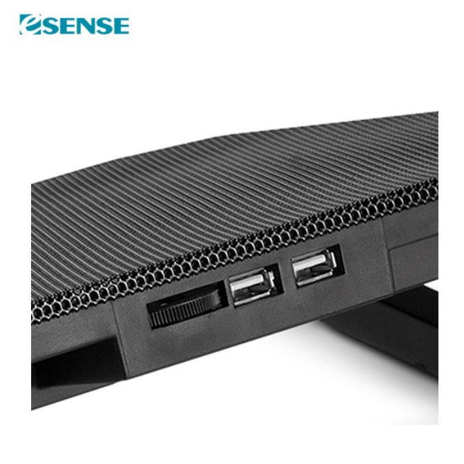 Esense 冷光雙風扇筆電散熱墊 / E-C2 