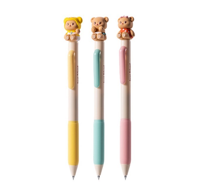 得力 Deli / Butter bear 黃油小熊 熊頭中性筆 / 0.5 mm / HY004