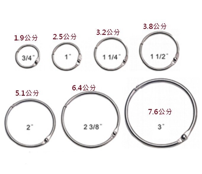 鐵卡片圈 / 25mm / 1" / 50個入 / 力大牌 ABEL 25mm鐵製卡片環-50入/桶 / 卡片圈 / 鐵環 / 鐵圈 / 金屬環 / 金屬圈 / 鐵製卡片環 / 金屬卡片環