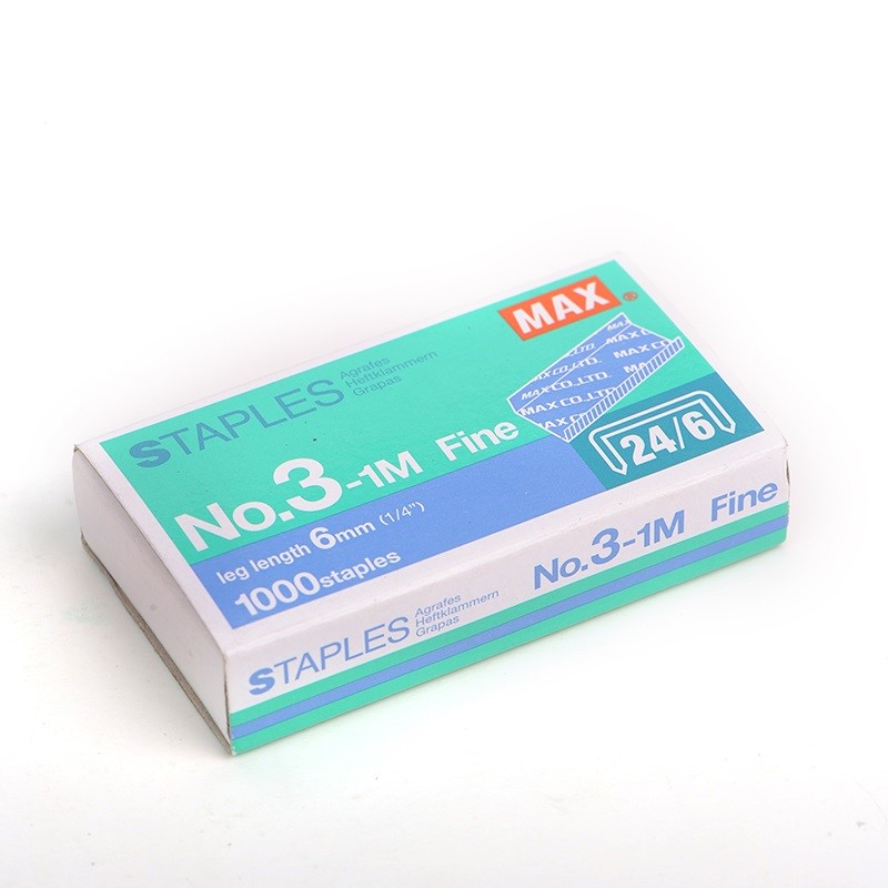 MAX 3號釘書針 / 3-1M / MAX美克司 No.3-1M (24/6) 訂書針(3號) / 美克司MAX釘書針NO.3-1M/3號針/6×11.5mm/1000針 / MAX 3-1M(24/6) 釘書針(3號) / 美克司 MAX 3號釘書針 (NO.3-1M) / 美克司釘書針 10號針 MAX-10-1M / MAX 3號訂書針 NO.3-1M / 日本 MAX 美克司 NO.3-1M 釘書針 訂書針 (3號) (24/6)