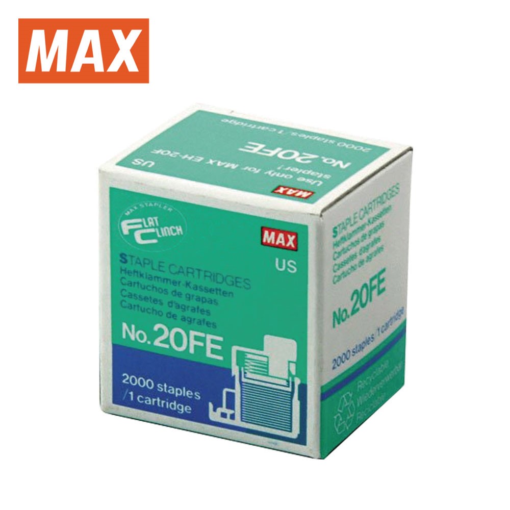 MAX 電動裝訂針 / 20FE / MAX NO.20FE 電動訂書機EH-20F專用訂書針 / MAX no.20FE(2000針) 釘書針 適用機型:MAX EH-20F / MAX 美克司 EH-20F 專用電動釘書針 / MAX 20FE 電動釘書針 /訂書針 可裝訂2-20張 適用:MAX EH-20F 機型 / 省力/訂書機/釘書針/裝訂/辦公/文具/日本製