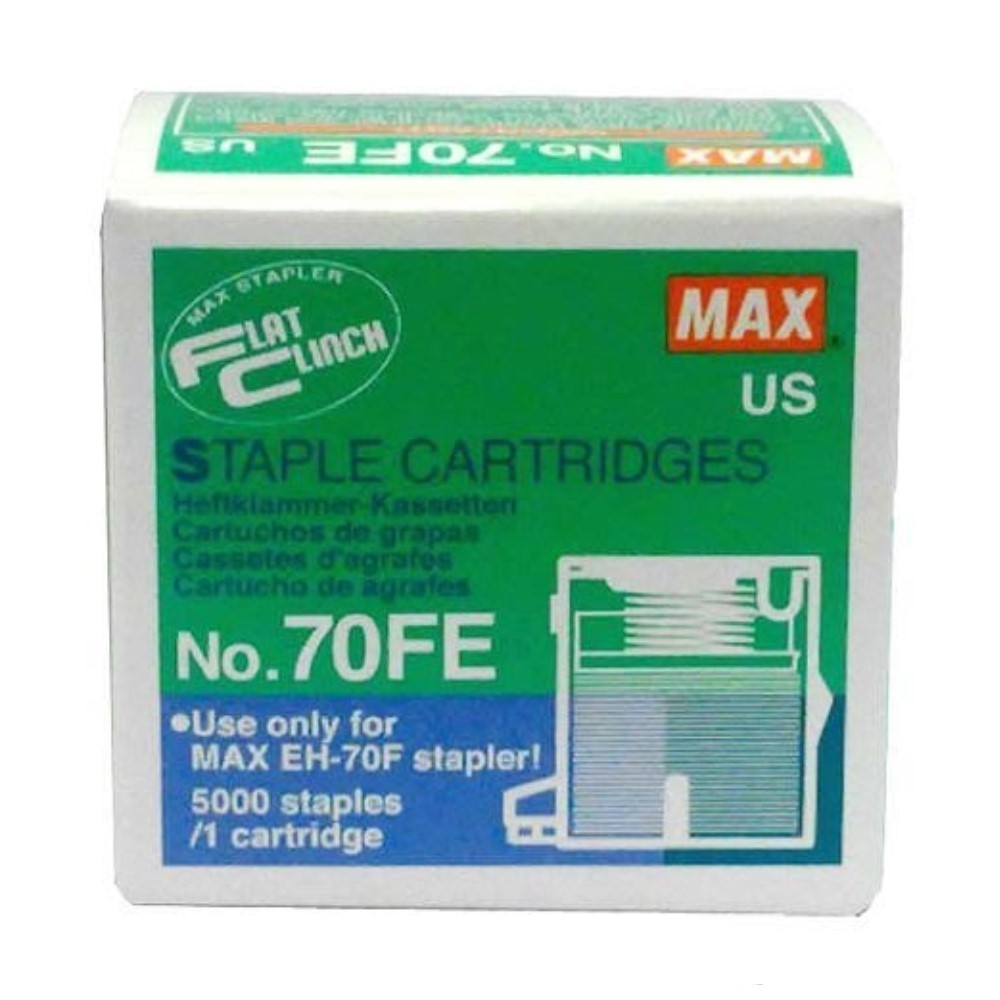 MAX 電動裝訂針 / 70FE / 電動訂書機 No.70FE訂書針【一盒】(每盒5000支入) MAX EH-70F專用 裝訂機 耗材 釘書針 自動訂書針 / MAX 美克司 70FE電動訂書針(5000pcs/盒) EH-70F適用 / 日本 MAX EH-70FE 釘書針 - 訂書機 / MAX EH-70F Ⅱ 電動釘書機第二代最新(平訂2-70張)適合70FE訂書針 / 美克司 MAX 70FE 電動釘書針/訂書針