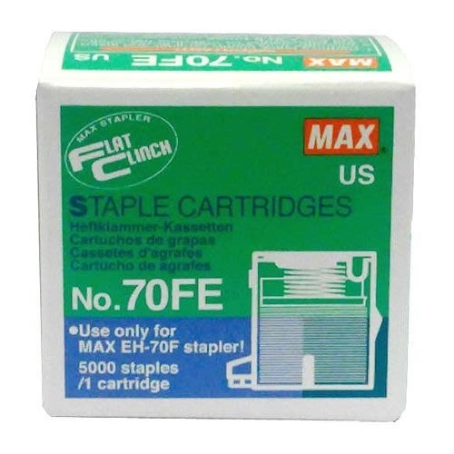 MAX 電動裝訂針 / 70FE / 電動訂書機 No.70FE訂書針【一盒】(每盒5000支入) MAX EH-70F專用 裝訂機 耗材 釘書針 自動訂書針 / MAX 美克司 70FE電動訂書針(5000pcs/盒) EH-70F適用 / 日本 MAX EH-70FE 釘書針 - 訂書機 / MAX EH-70F Ⅱ 電動釘書機第二代最新(平訂2-70張)適合70FE訂書針 / 美克司 MAX 70FE 電動釘書針/訂書針