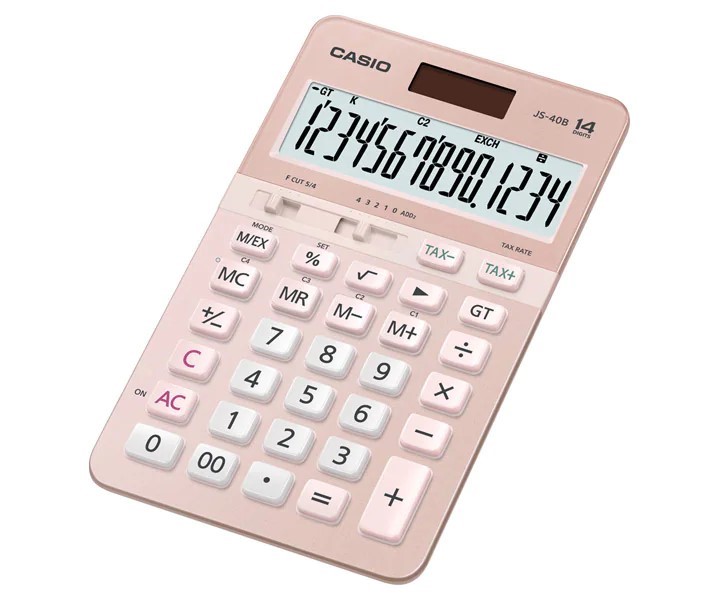 CASIO  桌上型太陽能計算機 / JS-40B-PK / 粉 / 輕巧桌上型 JS-40B / CASIO 季節限定櫻花機~14位元JS-40B-PK / 纖巧桌上型 JS-40B-PK / CASIO 14位計算機-櫻花限定版 JS-40B-PK / CASIO JS-40B,JS-40B-GD,JS-40B-PK,公司貨,中型桌上型商用計算機 / CASIO 卡西歐 14位元浪漫粉嫩櫻花色系桌上型計算機 JS-40B-PK / 卡西歐計算機 / 小型計算機 / 攜帶型計算機 / 口袋型計算機 / 攜帶計算機 / 口袋計算機 / 桌上型計算機 / 桌上計算機 / CASIO卡西歐 / 標準型計算機