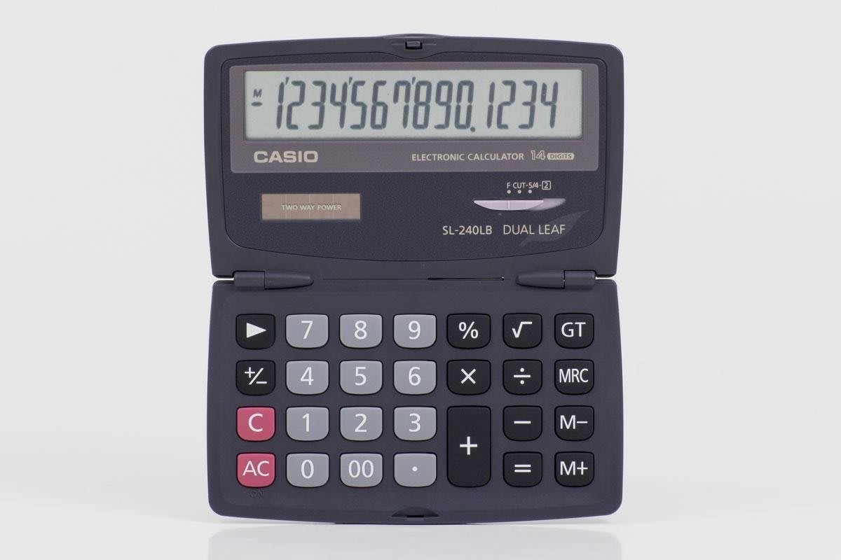 CASIO  攜帶型太陽能計算機 / SL240LB / CASIO 國家考試用摺疊攜帶型14位數計算機(SL-240LB) / CASIO 計算機全系列 / SL-240LB CASIO 攜帶型國家考試用計算機 CA-14 / 卡西歐計算機 / 小型計算機 / 攜帶型計算機 / 口袋型計算機 / 攜帶計算機 / 口袋計算機