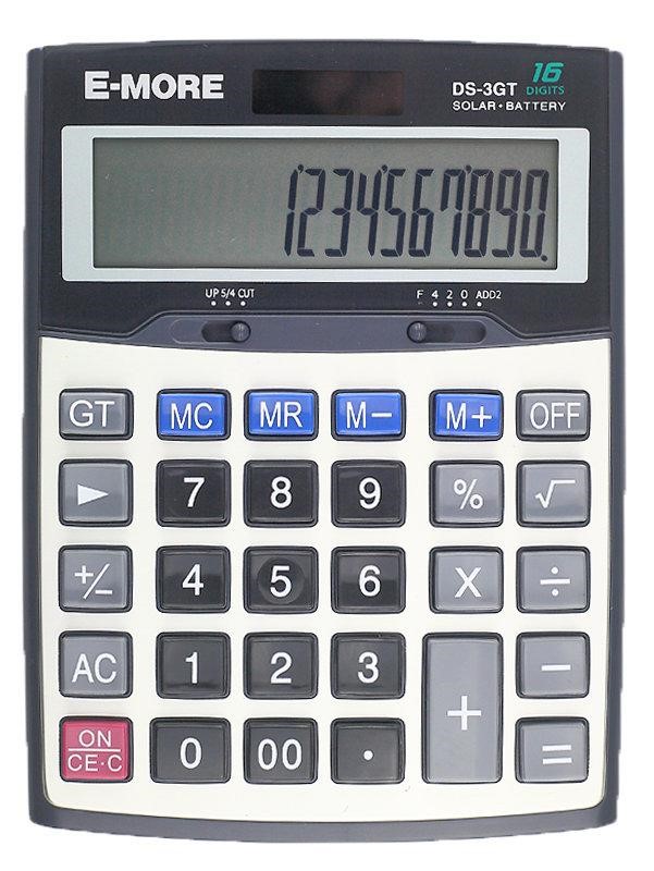 E-MORE 桌上型太陽能計算機 / DS-3GT / E-MORE 商用型計算機 DS-3GT (國家考試專用) (16位) / 國家考試專用計算機 商用型 (第一類) / 國家考試計算機 / E-MORE DS-3GT 16 位計算機 國家考試專用計算機 / E-MORE 計算機 / 商用計算機