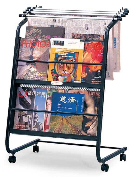 新型書報架 / 0202 / 103 新型新聞書報架 / 報紙架 / 報刊架 / 書報架 / 雜志架 / 可移動落地辦公報架 / 報紙收納架 / 雜誌架 / 展示架 / 書報車 / 202 新型新聞書報架(附報夾4支) / 新型新聞書報架 / 報刊架 / 書報雜誌架 / 期刊架