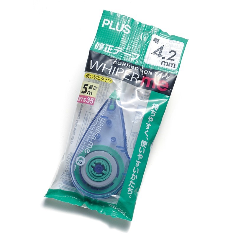 PLUS 迷你修正帶 / WH-904 / 4.2mm*5M / 42-615 WH-904尖端修正帶 / Plus普樂士 WH-904 尖端修正帶 / 史代新文具 普樂士PLUS WH-904 4.2mmx5M 拋棄式修正帶 / PLUS WHIPER me 尖端修正帶4.2mmWH-904 / PLUS WH-904拋棄式修正帶 / PLUS普樂士 尖端修正帶 拋棄式 (WH-904/WH-905) / 立可帶 / 立可白