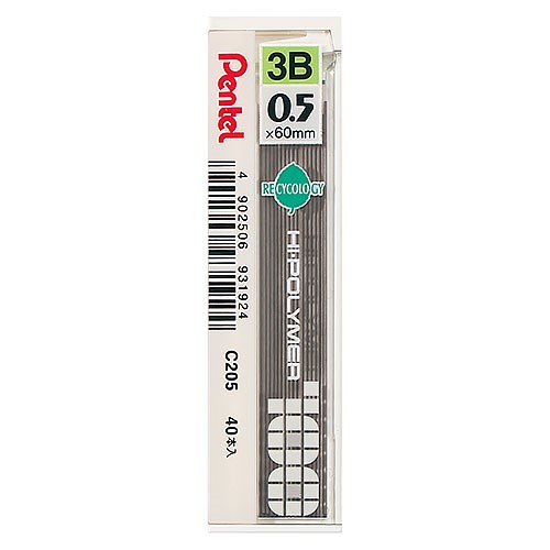 Pentel  0.5mm 自動鉛筆芯 / C205 / 2H / H / F / HB / B / 2B / 3B / 4B /  C205/2B/0.5mm/40支/筒 適用0.5mm自動鉛筆 / Pentel 自動鉛筆芯 C205系列 / Pentel 自動鉛筆芯 C-205 0.5mm 40 入 新 PENTEL經典不敗自動鉛筆芯款 / 飛龍Pentel自動鉛筆芯C205/3B/0.5mm / 飛龍 Pentel HI-POLYMER 自動鉛筆芯 C205 (0.5mm) / 飛龍 Pentel HI-POLYMER 自動鉛筆芯 C205 (0.5mm) /  自動鉛筆芯 HI-POLYMER C205自動鉛筆芯_0.5mm  / 自動筆芯 / 自動鉛筆心 / 自動鉛筆新 / 鉛筆心 / 鉛筆新