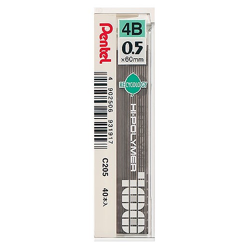 Pentel  0.5mm 自動鉛筆芯 / C205 / 2H / H / F / HB / B / 2B / 3B / 4B /  C205/2B/0.5mm/40支/筒 適用0.5mm自動鉛筆 / Pentel 自動鉛筆芯 C205系列 / Pentel 自動鉛筆芯 C-205 0.5mm 40 入 新 PENTEL經典不敗自動鉛筆芯款 / 飛龍Pentel自動鉛筆芯C205/3B/0.5mm / 飛龍 Pentel HI-POLYMER 自動鉛筆芯 C205 (0.5mm) / 飛龍 Pentel HI-POLYMER 自動鉛筆芯 C205 (0.5mm) /  自動鉛筆芯 HI-POLYMER C205自動鉛筆芯_0.5mm  / 自動筆芯 / 自動鉛筆心 / 自動鉛筆新 / 鉛筆心 / 鉛筆新