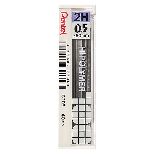 Pentel  0.5mm 自動鉛筆芯 / C205 / 2H / H / F / HB / B / 2B / 3B / 4B /  C205/2B/0.5mm/40支/筒 適用0.5mm自動鉛筆 / Pentel 自動鉛筆芯 C205系列 / Pentel 自動鉛筆芯 C-205 0.5mm 40 入 新 PENTEL經典不敗自動鉛筆芯款 / 飛龍Pentel自動鉛筆芯C205/3B/0.5mm / 飛龍 Pentel HI-POLYMER 自動鉛筆芯 C205 (0.5mm) / 飛龍 Pentel HI-POLYMER 自動鉛筆芯 C205 (0.5mm) /  自動鉛筆芯 HI-POLYMER C205自動鉛筆芯_0.5mm  / 自動筆芯 / 自動鉛筆心 / 自動鉛筆新 / 鉛筆心 / 鉛筆新