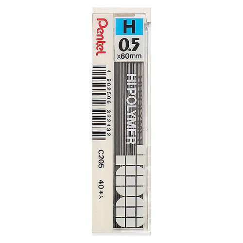 Pentel  0.5mm 自動鉛筆芯 / C205 / 2H / H / F / HB / B / 2B / 3B / 4B /  C205/2B/0.5mm/40支/筒 適用0.5mm自動鉛筆 / Pentel 自動鉛筆芯 C205系列 / Pentel 自動鉛筆芯 C-205 0.5mm 40 入 新 PENTEL經典不敗自動鉛筆芯款 / 飛龍Pentel自動鉛筆芯C205/3B/0.5mm / 飛龍 Pentel HI-POLYMER 自動鉛筆芯 C205 (0.5mm) / 飛龍 Pentel HI-POLYMER 自動鉛筆芯 C205 (0.5mm) /  自動鉛筆芯 HI-POLYMER C205自動鉛筆芯_0.5mm  / 自動筆芯 / 自動鉛筆心 / 自動鉛筆新 / 鉛筆心 / 鉛筆新