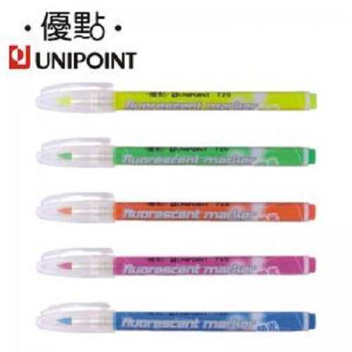 UNIPOINT 新柔感螢光筆 / 720N / 黃 / 粉 / 桔 / 綠 / 藍