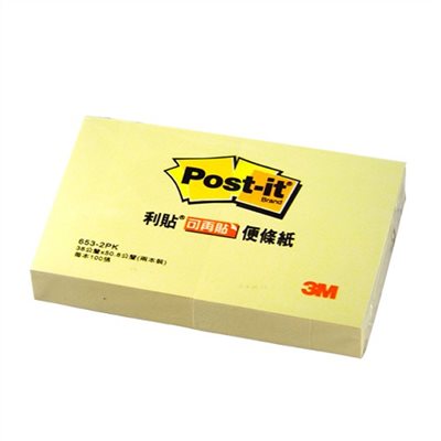 3M  便條紙 / 653-2PK