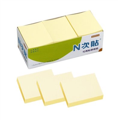 N次貼 標準型可再貼便條紙 / 黃色 / 61106