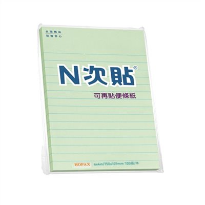 N次貼 格線型可再貼便條紙 / 綠 / 61723