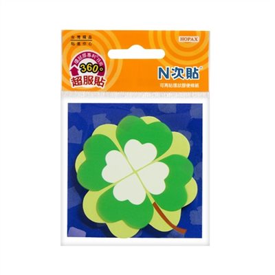 N次貼 環狀膠可再貼便條紙 / 幸運草