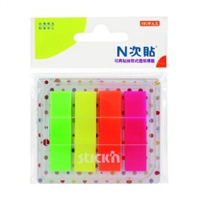 N次貼 透明型可再貼標籤 / 抽取式 / 66031