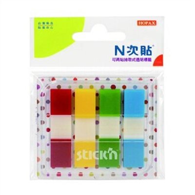 N次貼 透明型可再貼標籤 / 抽取式 / 66032