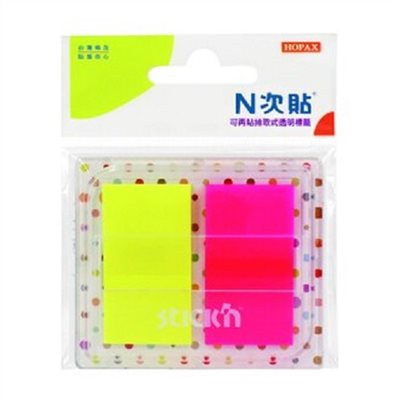N次貼 透明型可再貼標籤 / 抽取式 / 66033