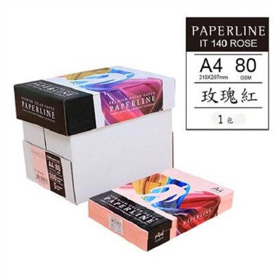 彩色影印紙 / 140 / 80P / A4 / 玫瑰紅 / 包
