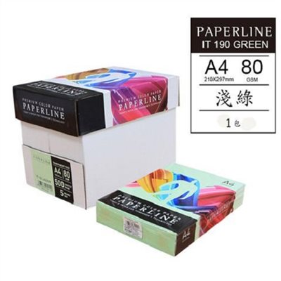 彩色影印紙 / 190 / 80P / A4 / 淺綠 / 箱