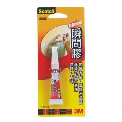 3M 瞬間膠 / 膏狀瞬間膠 / 6886