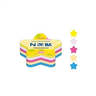 N次貼 環狀膠可再貼便條紙 / 星星 / 61070