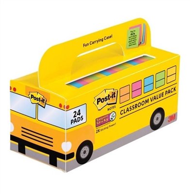 3M 狠黏便條紙(公車外盒) / 654-24SSBUS