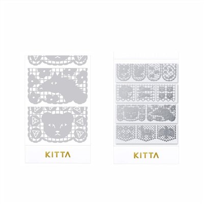 KITTA / 隨身攜帶和紙膠帶 / 銀箔 蕾絲