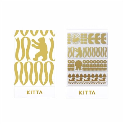 KITTA / 隨身攜帶和紙膠帶 / Clear 透明 / 金箔 裝飾