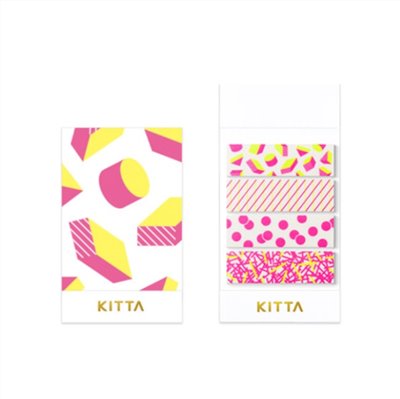 KITTA / 隨身攜帶和紙膠帶 / 螢光墨水 圖形