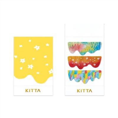 KITTA / 隨身攜帶和紙膠帶 / Clear 透明 / 暖色色塊