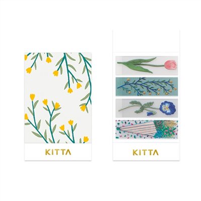 KITTA / 隨身攜帶和紙膠帶 / Clear透明 / 花朵 (東出桂奈設計款)