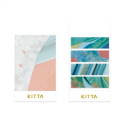 KITTA / 隨身攜帶和紙膠帶 / Clear透明 / 玻璃1 (沖田奈央設計款)